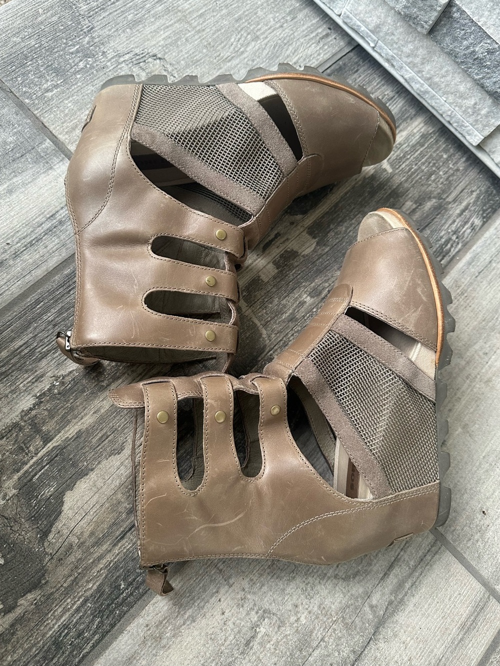 SOREL Joanie Gladiator Wedge Sandals Size Us 10 - Picture 7 of 14